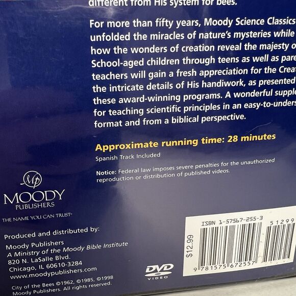 City of the Bees A Moody Institute of Science Presentation DVD - Picture 3 of 4